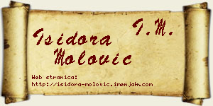 Isidora Molović vizit kartica